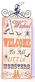Halloween Words Wall Sign- A Wicked Welcome To All Little Monsters- 14.25" [並行輸入品]