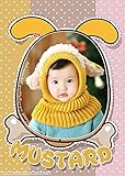 選べるカラー 5色 ウサギちゃん風 赤ちゃん ニット帽子 子供 ベビー キッズ かわいい 防寒 ハット 首まで保護してあったか、マフラーいらず