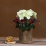 BAGEHUA 家具のベッドルーム装飾を模した本物の花飾り竹の花瓶セット絹のアジサイの花が、図