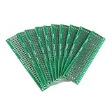 Demiawaking 両面 ユニバーサル基板 PCB回路基板 プリント基板 2x8cm 10枚セット