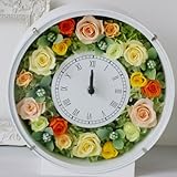 【Eclaire Flower Design】 プリザーブドフラワー　花時計 イエロー/オレンジ