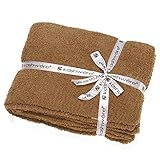 【KASHWERE】カシウェア スローブランケット 単色 BLANKET SOLID THROW T-30-16-52 タイム（135×183cm） [並行輸入品]