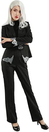 Amazon Miccostumes 女性 検察官 新島冴 コスプレ 衣装 黒い スーツ セット クリスマス 文化祭 イベント S コスプレ 仮装 通販