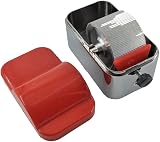 BUYSEEY レザークラフト用染料・顔料道具 エッジオイルボックス ローラー付き レザークラフト ゴールドトーン ブラス 処理ツール (浅小ギア)