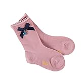 【 全11色 ベビー リボン 鈴 付き 靴下 】 赤ちゃん 用 BABY ソックス かわいい ハイソックス ひざ下 お出かけ パーティー 七五三 入園 卒園式 カラフル 選べる カラー 春秋冬 (S,