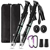 トレッキングポール 登山ストック 三段式伸縮シャフト 折りたたみ式 2本セット コンパクト最小30cm アルミニウム合金 超軽量 登山用品 30~110cm伸縮可能 男性用 女性用 収納ケース付き 3種類のキット付 ウォーキングポール