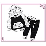 Rurahベビー女の子フード付きポケット付きプリントTシャツトップ花柄ロングパンツ暖かい服 90cm Rurah