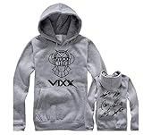 Fanstown kpop VIXXブラックHoodie with Gemペンダント+ Lomoカードグレーキャップ# 2