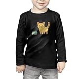 猫と魚の骨格 子供服 春秋 長袖 Tシャツ トレーナー 丸い襟 キッズ 男の子 女の子 ベビー おしゃれ カジュアル ファッション 可愛い
