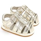 ベビーシューズ　サンダル　靴　赤ちゃん　幼児　男の子　ボーイズ　通気性　ゴム靴底　レザー素材 (L, ゴールデン)