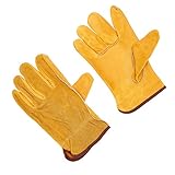 Lixada　2Pcs 作業保護　レザー安全手袋