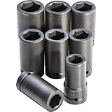 Stanley Proto J76104 1-inch Drive 8-piece Deep Metric Impact Socket Set - 6-point [並行輸入品]