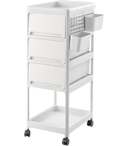 Amazon.co.jp: 収納カート キャスター付き ベビー用品収納ラック 3/4段