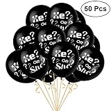 toymytoy 12インチブラックラテックスBallons Boy or Girlバルーンベビーシャワーパーティー装飾、50個