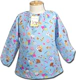 子供用 幼児用 スモック 緑 黄色 ピンク 水色 青 100cm 110cm 120cm ノンキャラクター2 (100, 6スイーツ)