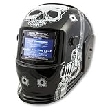 Titan Tools 41282 Auto Darkening Welding Helmet - Skull and Pistolsタイタンツール41282オートダークニング溶接ヘルメット - スカ