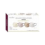 NISHIKIN BRILLIANT MAKE UP MASK プリーツ型バイカラー00 個包装(4色×7枚)28枚×3箱 三個セット