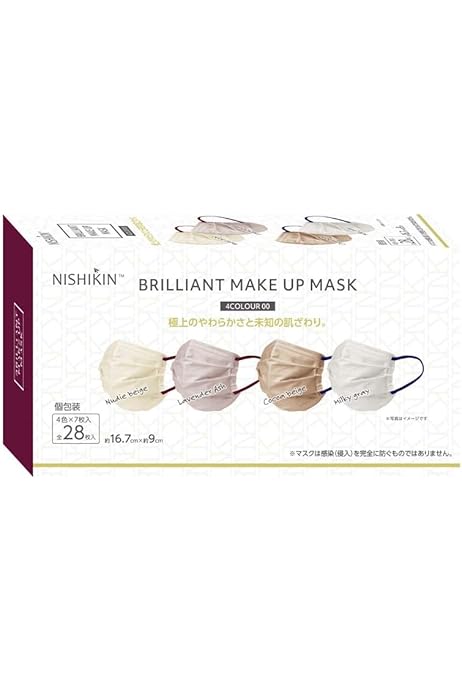 Amazon.co.jp: NISHIKIN BRILLIANTMAKEUPMASK 2D立体型バイカラー01 個  