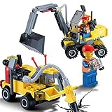 Greensun TM 196pcs /設定元City Construction Excavator Building Blocks BricksおもちゃアセンブリExcavator Vehicles