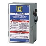 Square D by Schneider Electric l221 N 30-amp 240ボルトtwo-poleインドアライトDuty安全スイッチwith Neutral