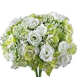 gtidea 2pcs Artificial Flowers Bouquetsシルク21 Heads miniダイヤモンドバラホームガーデンオフィスダイニングルームウェディングデコレーション 21XZ