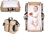 旅行ベビーベッド 折り畳みベビーベッド 替え おむつバッグ 手提げ.肩掛け.背負い 多機能　持ち運びに便利