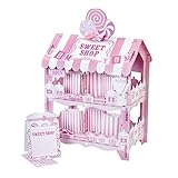 Talking Tables Street Stalls Sweet Shop Pink Stripe 2 Tier Treat Stand, Pink
