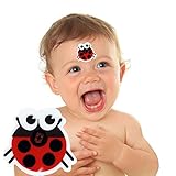 かわいい赤ちゃん額の温度のステッカー　子供の漫画の額の温度計　赤ちゃん子供の額ストリップステッカー温度計　発熱安全健康温度試験　可愛い漫画ビートルズ　10個入り