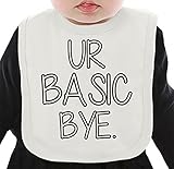 Ur Basic Bye Funny Slogan ネクタイを有する有機ビブ Medium