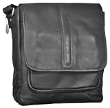 David King & Co 155B Laptop Messenger with Front Gusset Pocket- Black