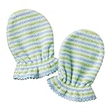 MIKIHOUSE HOTBISCUITS（ミキハウスホットビスケッツ）パイルボーダー ミトン フリーサイズ,ブルー