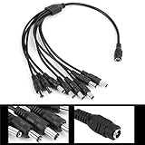 電源ケーブル 電源スプリッタケーブル 1メス〜8オススプリッタ 1〜8パワースプリッタ ABS 便利