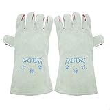k-outdoor 耐熱グローブ 保護手袋 電気溶接 高熱作業 バーベキュー キッチン 牛革 グレー