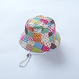 ツバメ--屋　ベビー用ハット つば広 赤ちゃんキャップ キッズ 帽子 子供サンバイザー フィッシャーマンハット アニマル図案 男の子 女の子 男女児 紫外線 UVカット (48)