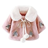 Cutelove　ショールコート　コート　ウインドブレーカー　暖かいセーター　トップス　小さな笑顔柄　ロングスリーブ　長袖　綿　女の子　ベビー　ガールズ　赤ちゃん　幼児　冬　可愛い　暖かい　素敵　ファ