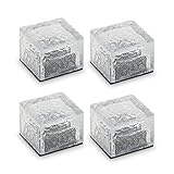 Tomshine 四個入り LEDライト IP65 キューブ型 ガーデンライト ソーラー 充電式 自動点灯 氷塊型 電源不要