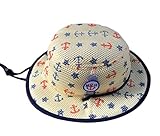 (コ-ランド) Co-land ベビー用ハット 赤ちゃんキャップ メッシュ キッズ帽子 子供サンバイザーナイト帽子 騎士 小柄 男の子 女の子 紫外線 UVカット ネイビー 50cm