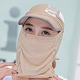 Hatrita-J 日焼け止め帽子の夏の女性は顔をして、夏の太陽帽には、紫外線の折り畳むを防ぐために、夏の日の帽子を防ぐ m