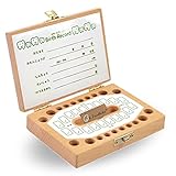 E.Feather (イーフェザー) 乳歯ケース 乳歯 入れ 子ども 歯 箱 木製 トゥースケース 思い出 記念 プレゼント (トゥース)