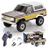 FMS 1/24スケールRCクローラー ラジコン Chevy K5 Blazer 車正式ライセンスFCX24 RTR8km/h MAX速度LEDライトホビーグレード RCオフロードトラックリモートコントロールカー(ブラウン)