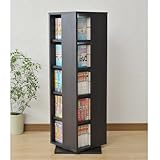 山善(YAMAZEN) 回転コミックラック 5段 ダークブラウン CRCR-5(DBR)