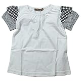 《春夏対応》 nico hrat(ニコフラート) 製品洗い加工済み 42/2天竺半袖ギンガムチェックTシャツ 90cm /OW NO.B-270112