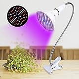 植物ライト 植物育成LEDライト 8W 126LEDライト クリップ式植物ライト 360度調節可能 水耕栽培ランプ 室内栽培ランプ ガーデン温室 赤/青LED 低消費電力 省エネ