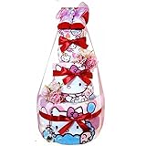 (パンパースS) おむつケーキ ハロー キティ 3段ケーキ 今治 抗菌タオル使用 スタイ ソックス 靴下 出産祝い (10月の天使の羽)