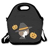 魔女 かぼちゃ ハロウィン 魔法帽 お弁当バッグ ランチバッグ ベビー用バッグ One Size ブラック