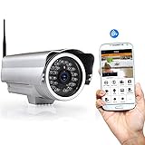 Outdoor Wireless Home Security Surveillance IP Camera with Weatherproof Aluminum Body and Night Visi