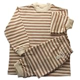 キッズパジャマ、100cm:オーガニックコットンの天竺ボーダーパジャマ