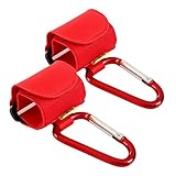 Prettyia ベビーカー　フック　ハンガー　ショッピング　バッグ　クリップ　キャリア　プッシュチェア　頑丈　全2色 - 赤