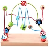Happy Cherry Circle Bead Maze Wooden Toys Large-sized Luxury Wooden Game Roller Coaster Educational 