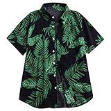 メンズ アロハシャツ 半袖 柄シャツ かりゆしウェア プリントシャツ ハワイアン カジュアル 速乾 軽量 夏 イベント 祭り 海水浴 UVカット [Dafanet] アロハシャツメンズ 通気性 速乾 超軽量 ルーズプリント 夏ハワイシャツ 南国風 パイナップル マルチカラー アロハシャツ スキンフィット メンズ トップス 紫外線対策 日焼け止め 夏 半袖シャツ 普段着 旅行 ビーチ（L/0B3-緑）